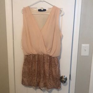 Francesca’s blush and bronze romper